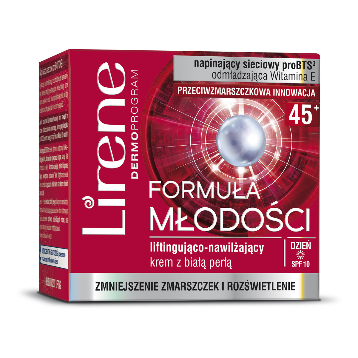 Lirene Formuła Młodości 45+ Liftingująco-nawilżający krem z białą perłą na dzień 50ml