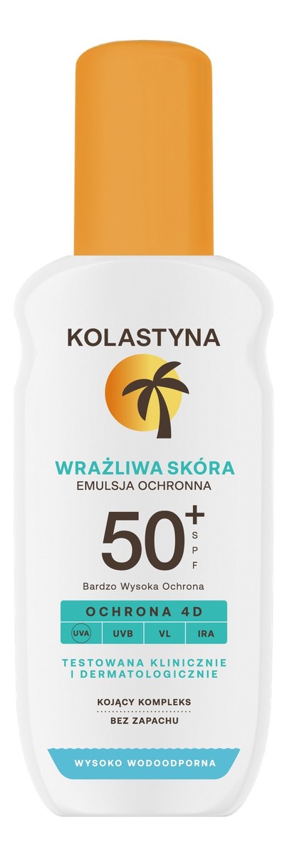 Emulsja do opalania w sprayu-do skóry wrażliwej spf50+