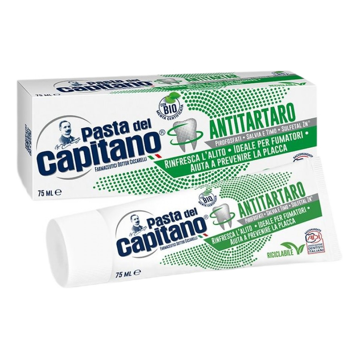 Pasta del Capitano Antitartaro pasta do zębów z ekstraktem z szałwii i tymianku 75ml