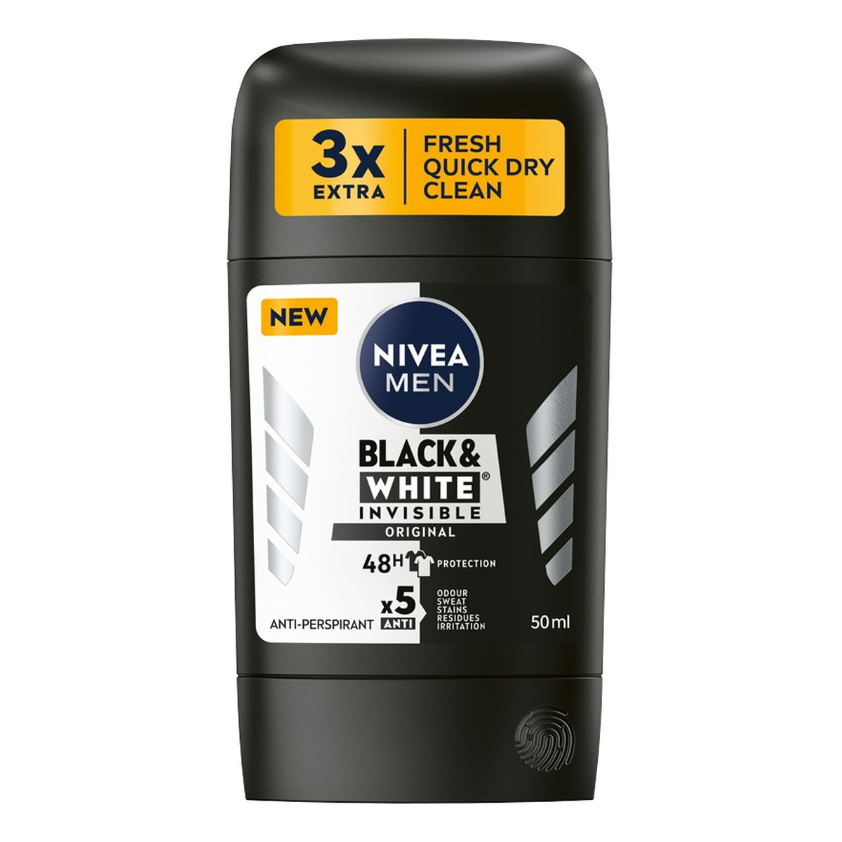 Nivea Men Black&White Invisible Original antyperspirant w sztyfcie 50ml