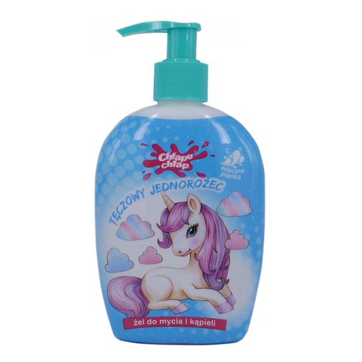 Chlapu Chlap Żel do kąpieli dla dzieci TĘCZOWY JEDNOROŻEC o zapachu mlecznej pianki 236ml