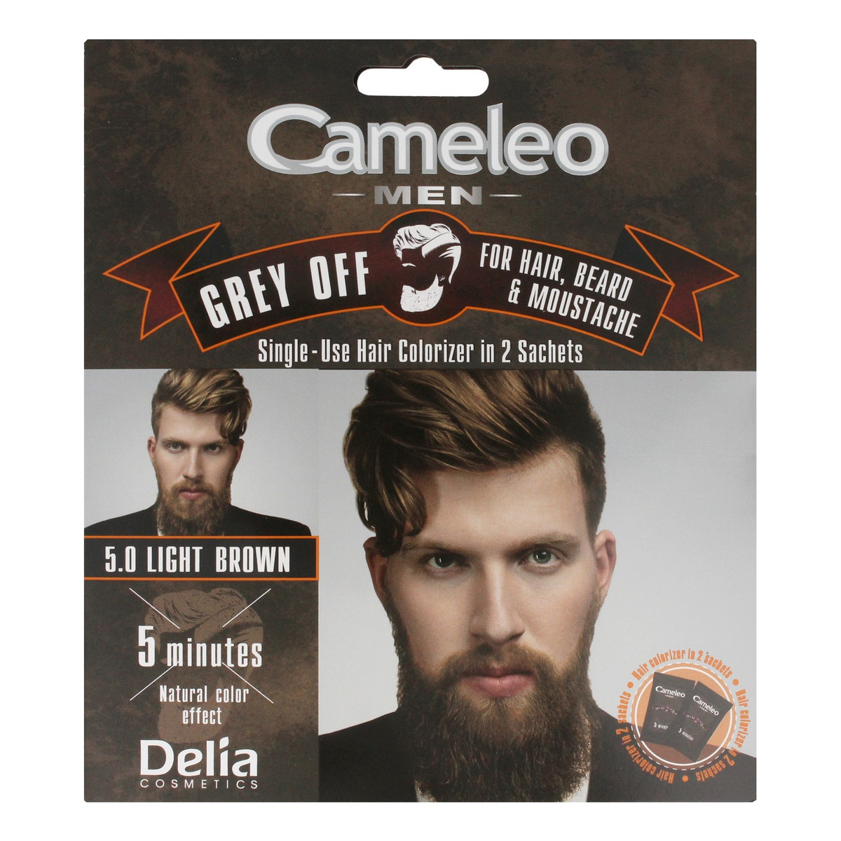 Cameleo Men Krem koloryzujący do włosów brody i wąsów 15ml