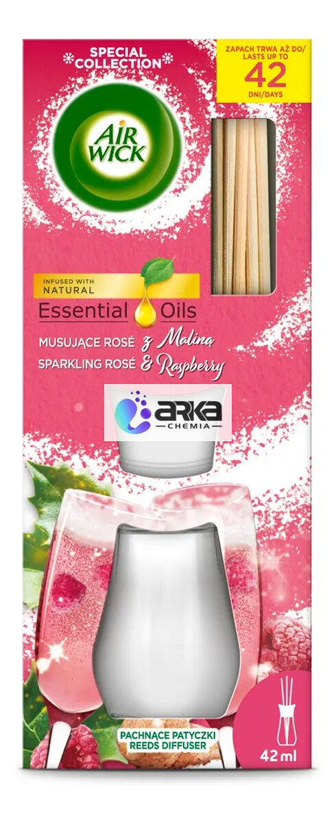 Patyczki Zapachowe Musujące Rose z Malinami