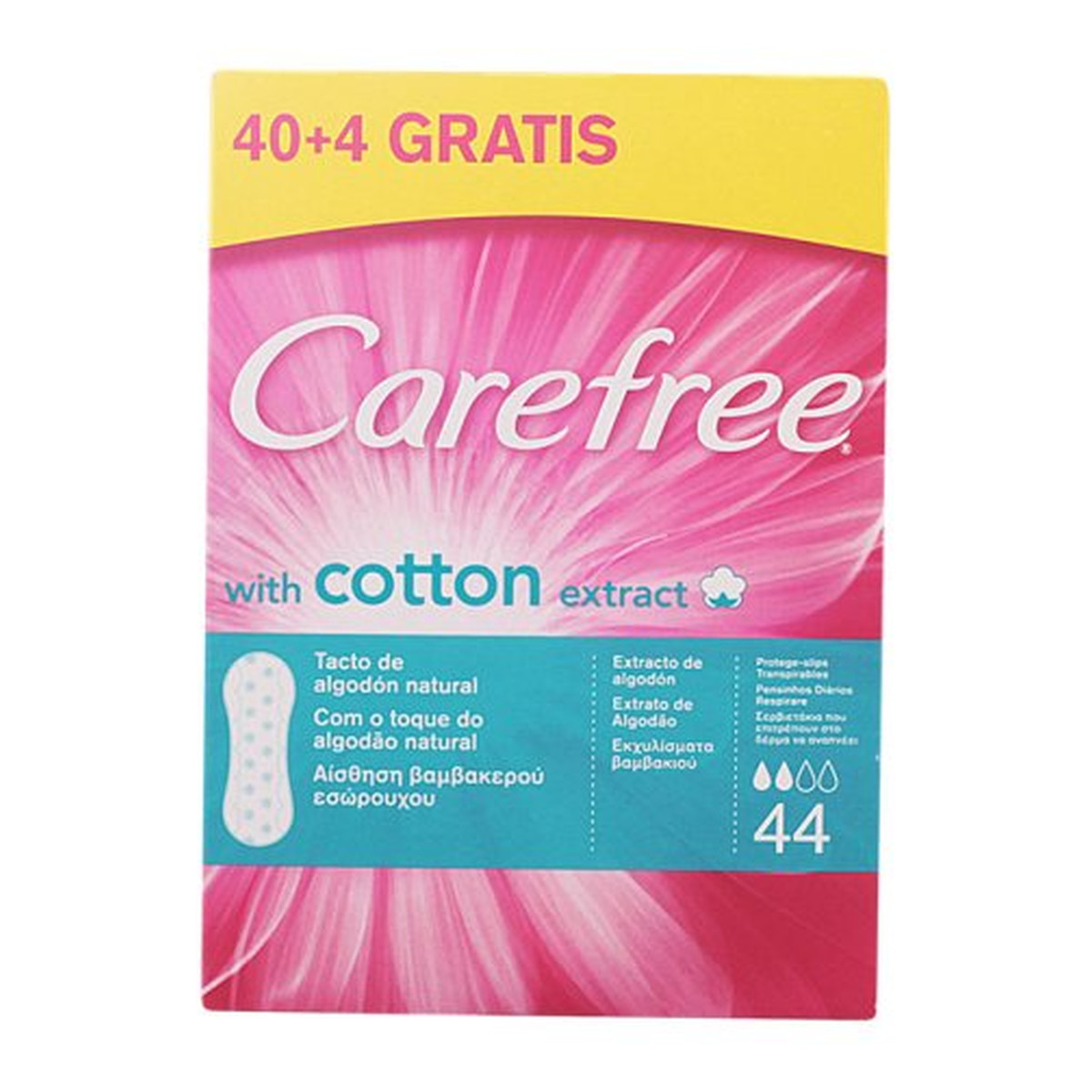 Carefree Wkładki higieniczne Normal Cotton Feel (44 sztuki)