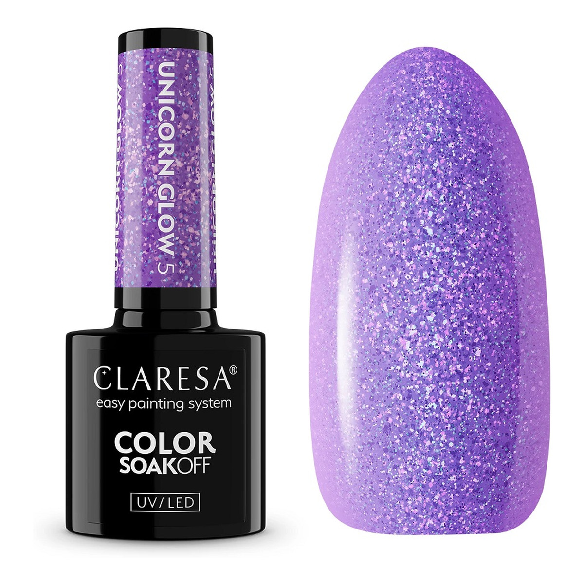 Claresa Unicorn Glow Color Soak Off UV/LED lakier hybrydowy 5g