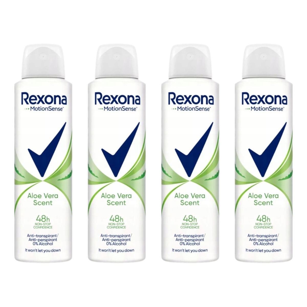 Rexona Aloe vera scent Antyperspirant w sprayu dla kobiet 4szt.