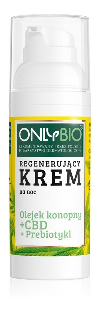 Olejek konopny + CBD + Priebiotyki regenerujący krem na noc