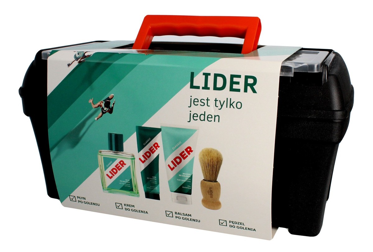 Wars Lider Zestaw prezentowy Skrzynka Classic woda po goleniu +krem do goleniu + balsam po goleniu + pędzel