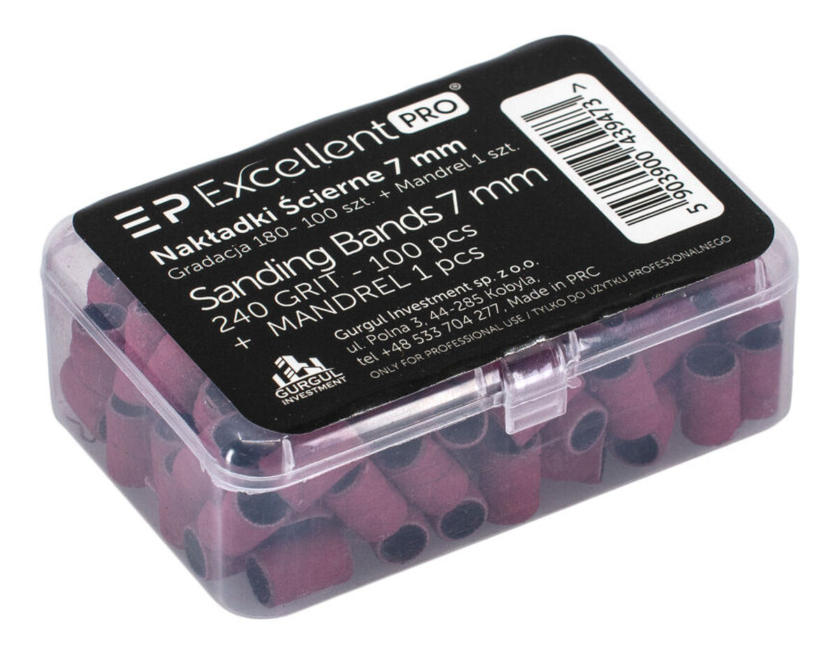 Sanding bands jednorazowe opaski ścierne o gradacji 240 z nośnikiem o średnicy 7mm 100szt