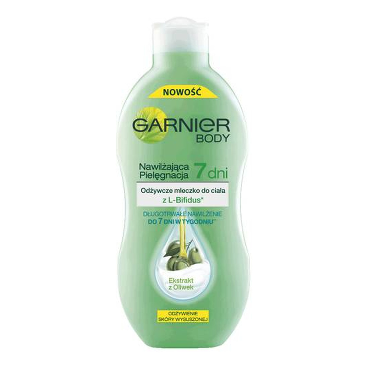 Garnier Nawilżająca Pielęgnacja 7 Dni Body Mleczko Do Ciała Nawilżające z Oliwką Skóra wysuszona 250ml