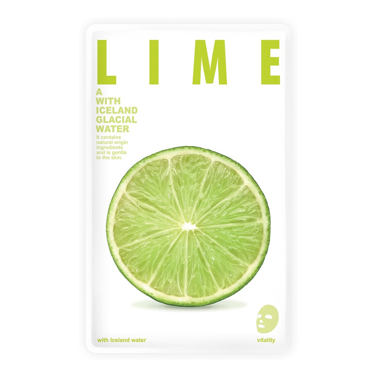 Blue Dot Mask A With Iceland Glacial Water witalizująca maseczka w płacie Lime 20g