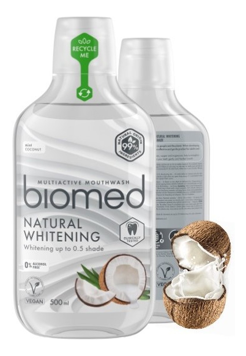 Płyn do płukania Natural Whitening Mięta + Kokos