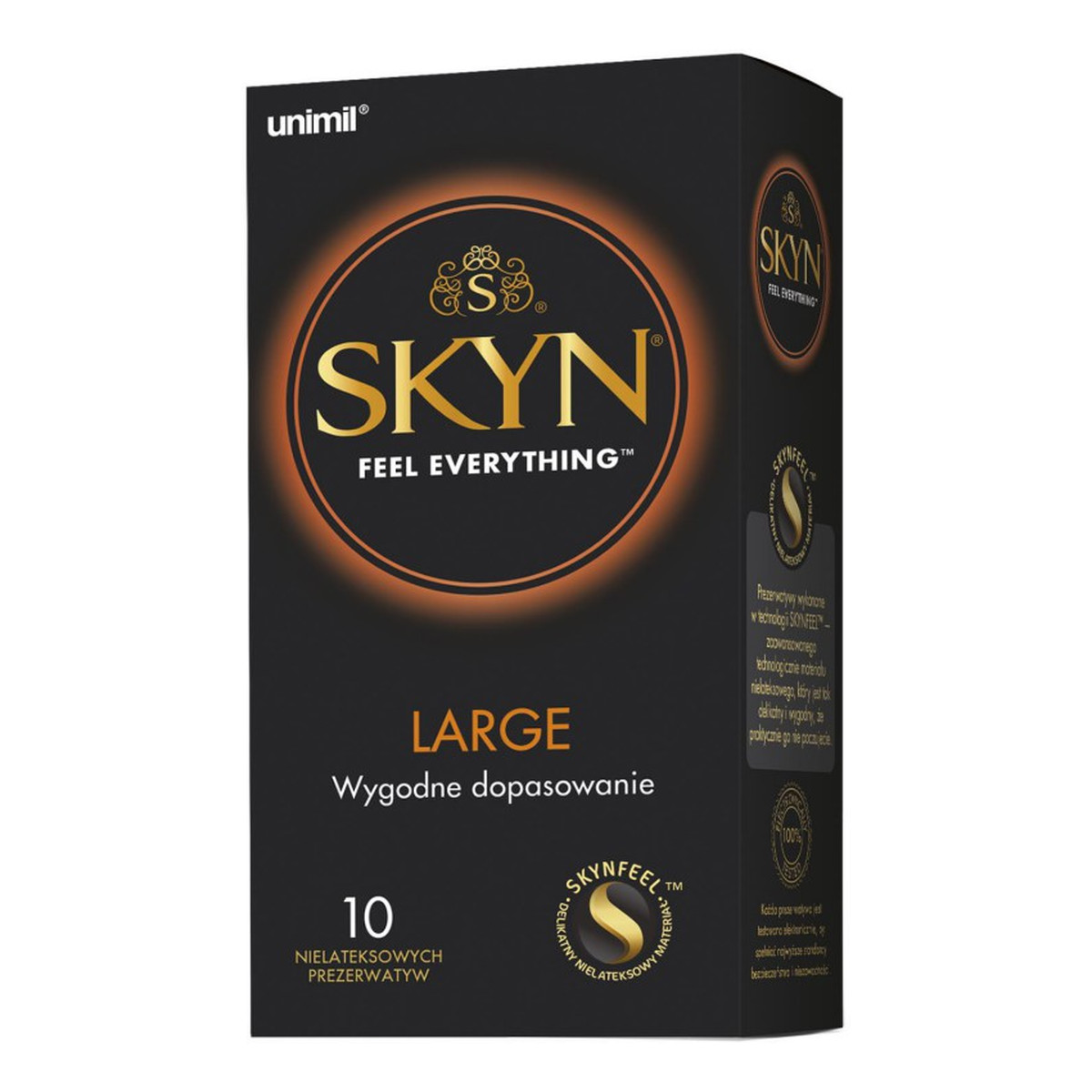 Unimil Skyn Large nielateksowe prezerwatywy 10szt