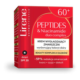 Krem wygładzający zmarszczki wyrównujący koloryt 60+ na dzień