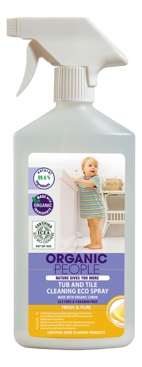 Spray myjący do łazienek z organiczną cytryną