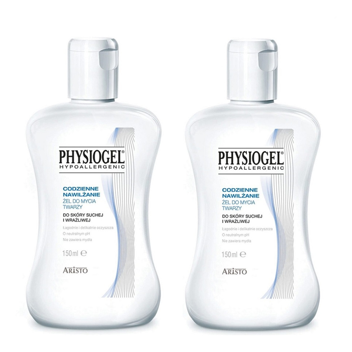 Physiogel Codzienne Nawilżanie Żel do mycia twarzy do skóry suchej i wrażliwej 2x 150ml