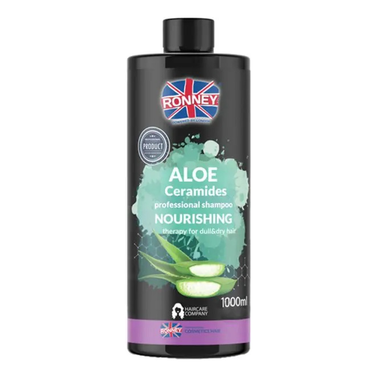 Ronney Aloe ceramides professional shampoo nourishing nawilżający szampon do włosów suchych i matowych 1000ml