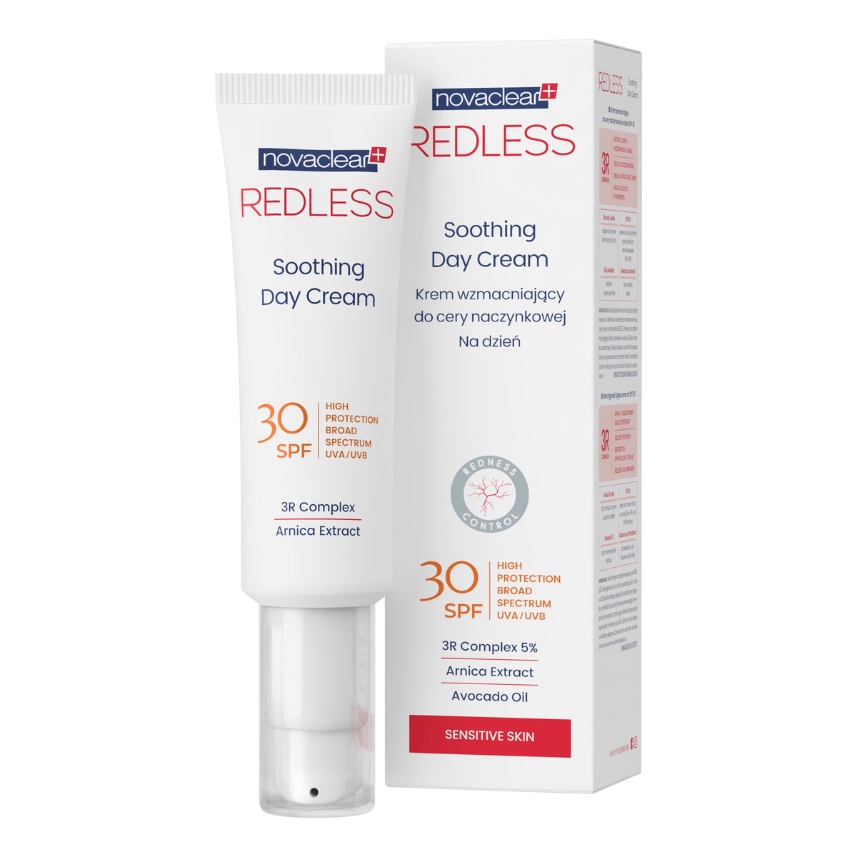 Novaclear Redless SPF 30 Krem wzmacniający do cery naczynkowej na dzień 50ml