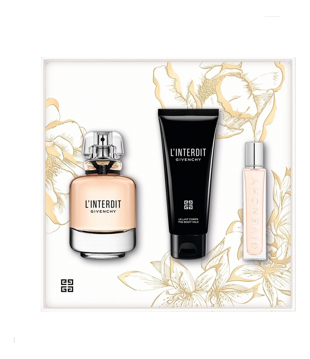 zestaw woda perfumowana spray 80ml + mleczko do ciała 74ml + woda perfumowana spray 12,5ml