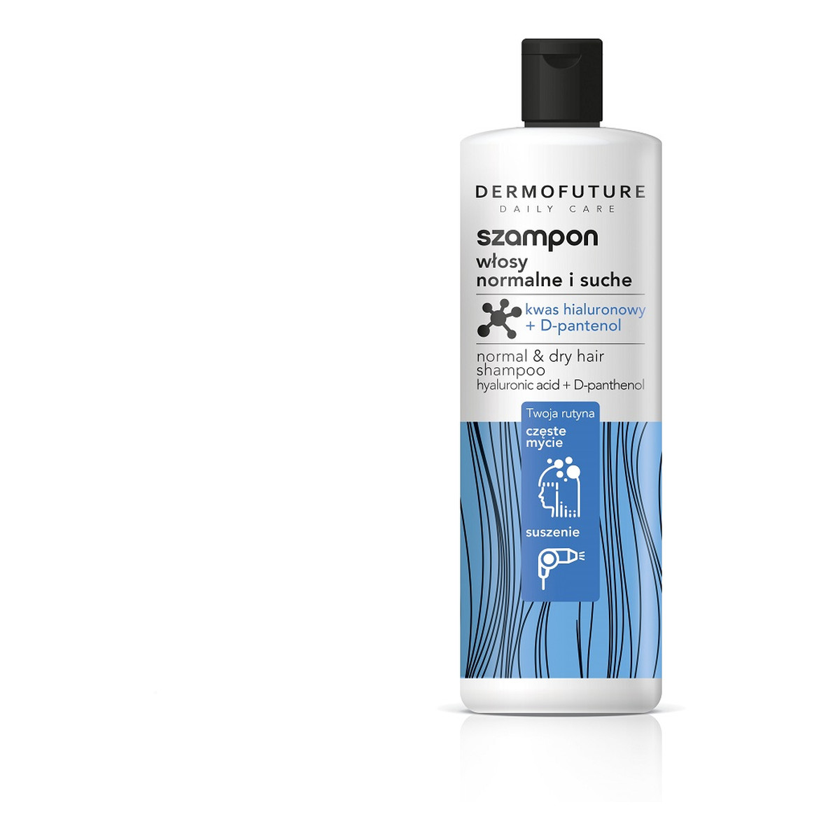 DermoFuture Daily care szampon do włosów normalnych i suchych kwas hialuronowy & d-pantenol 380ml