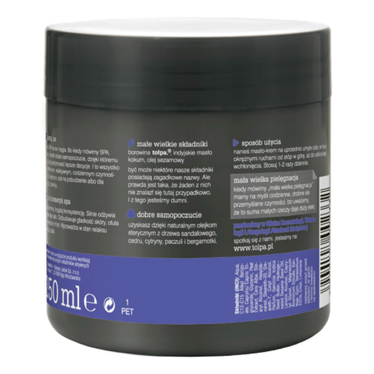 Tołpa Relax Otulające Masło Krem Do Ciała Odbudowujące Gładkość 250ml