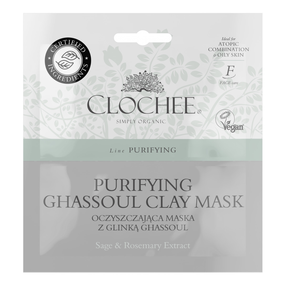 Clochee Oczyszczająca Maska Z Glinką Ghassoul 2x6ml 12ml