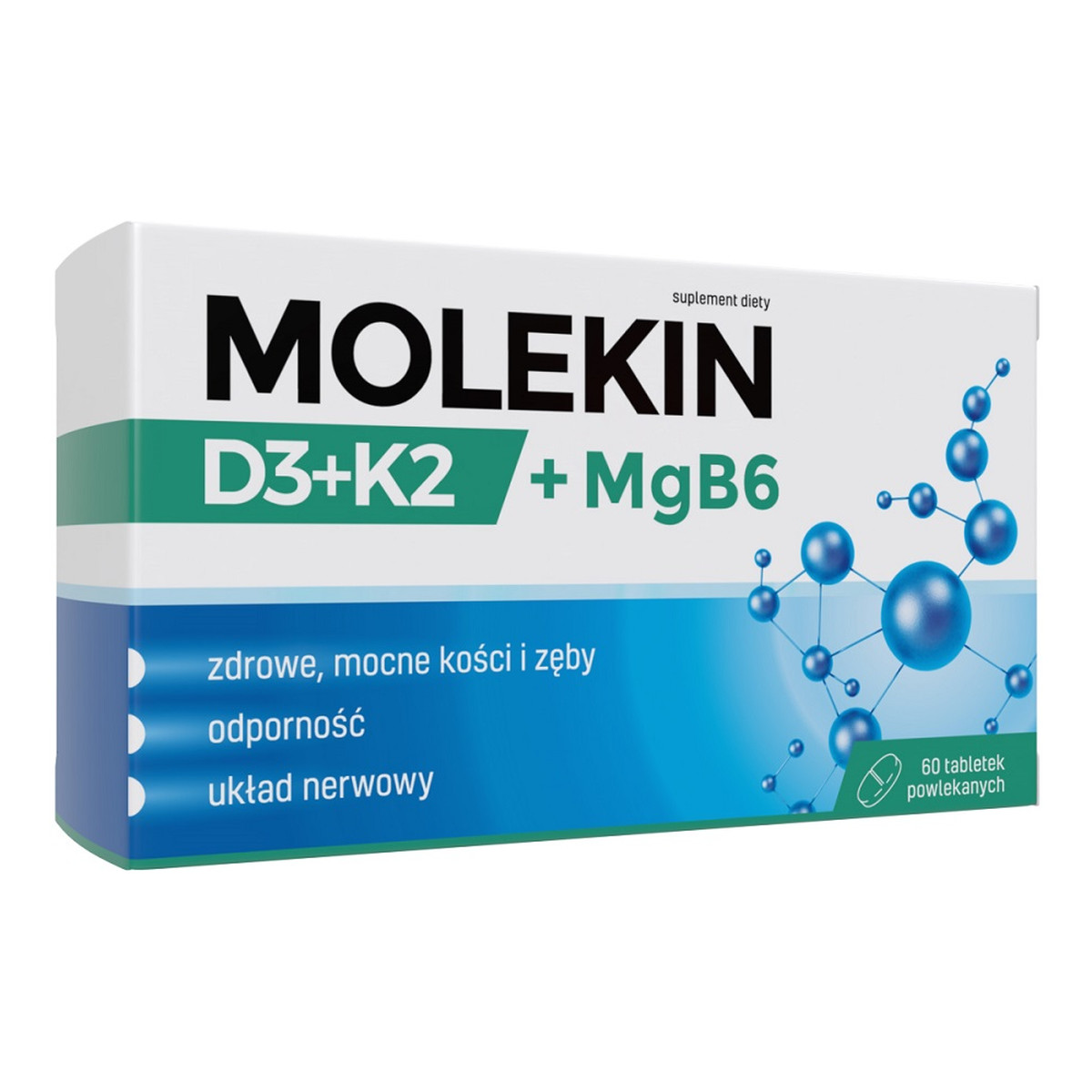 Molekin D3 + K2 + MgB6 60 tabletek powlekanych
