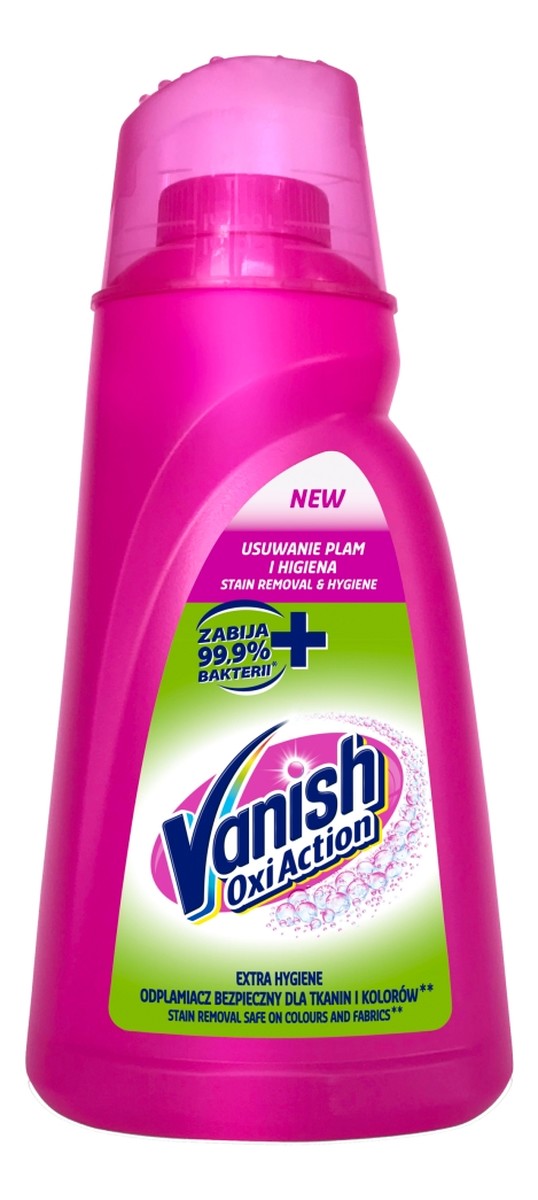 Oxi action extra hygiene dezynfekujący odplamiacz do tkanin w płynie