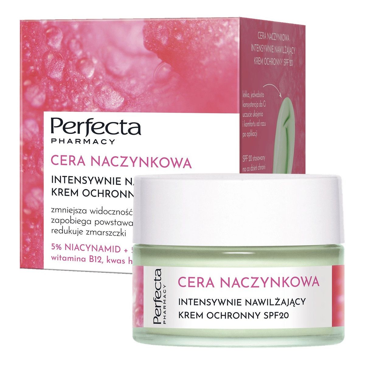 Perfecta Pharmacy Cera Naczynkowa Intensywnie Nawilżający Krem ochronny spf20 50ml