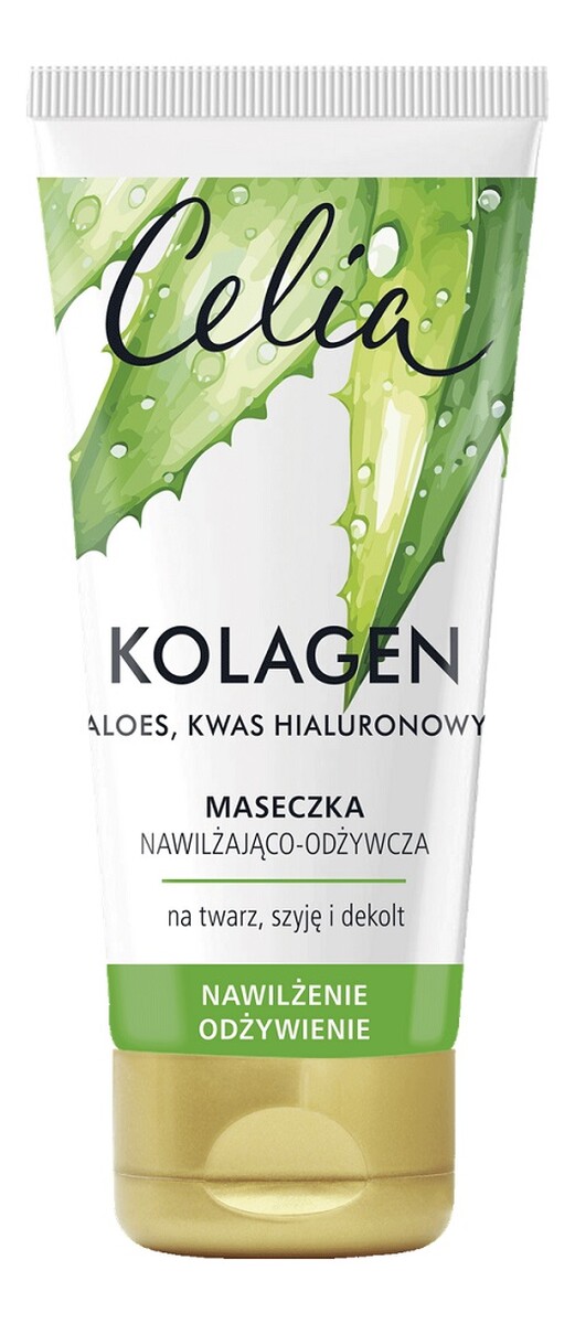 Kolagen maseczka nawilżająco-odżywcza z aloesem i kwasem hialuronowym