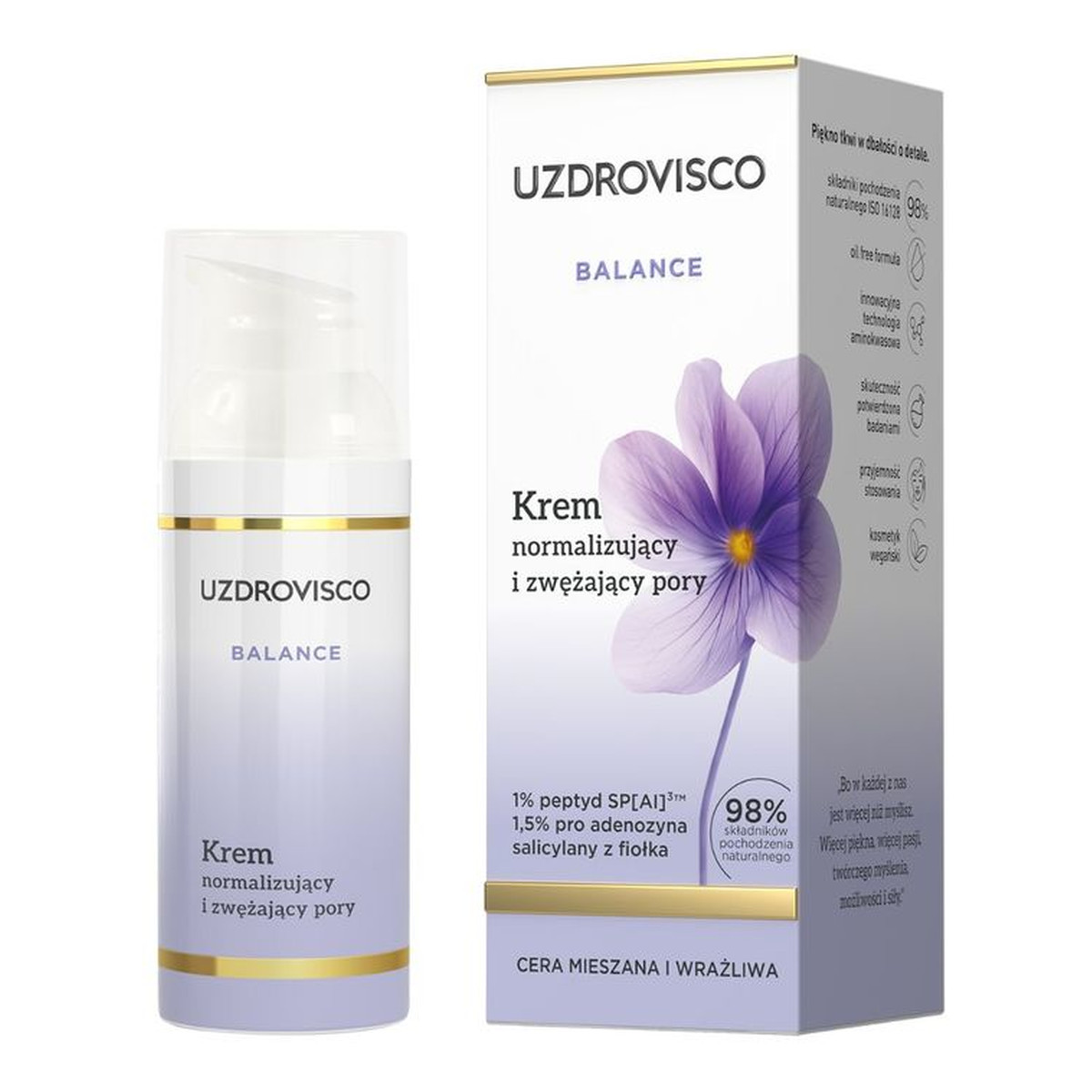 Uzdrovisco Balance Krem normalizujący i zwężający pory 50ml