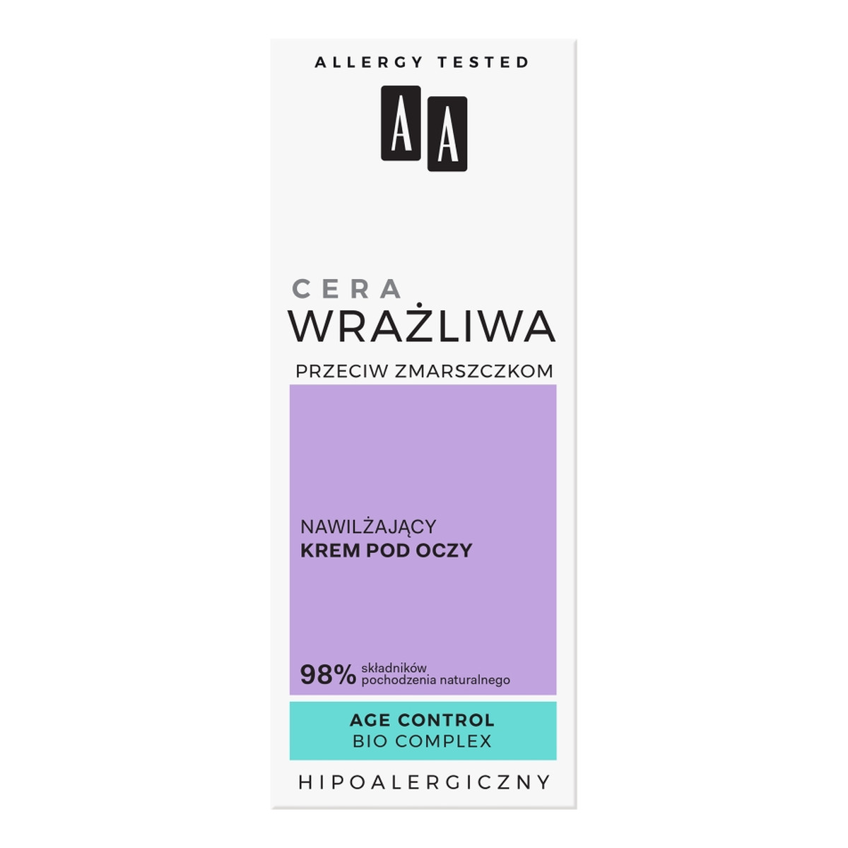 AA Cera Wrażliwa Przeciw Zmarszczkom nawilżający Krem pod oczy bezzapachowy 15ml