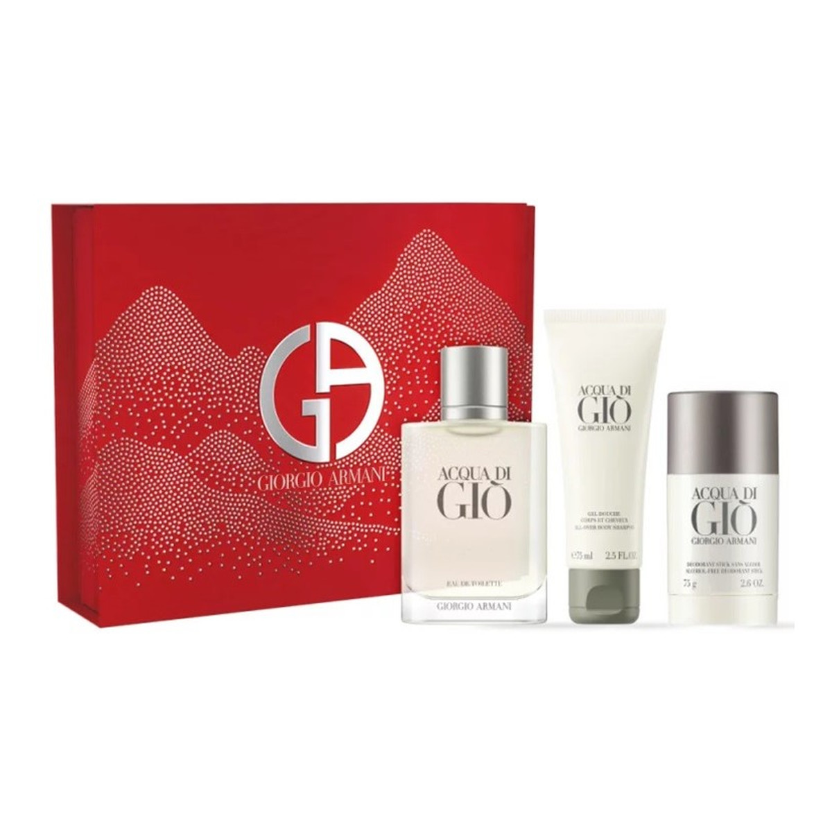 Giorgio Armani Acqua di Gio Pour Homme Zestaw woda toaletowa spray 100ml + żel pod prysznic 75ml + dezodorant sztyft 75g