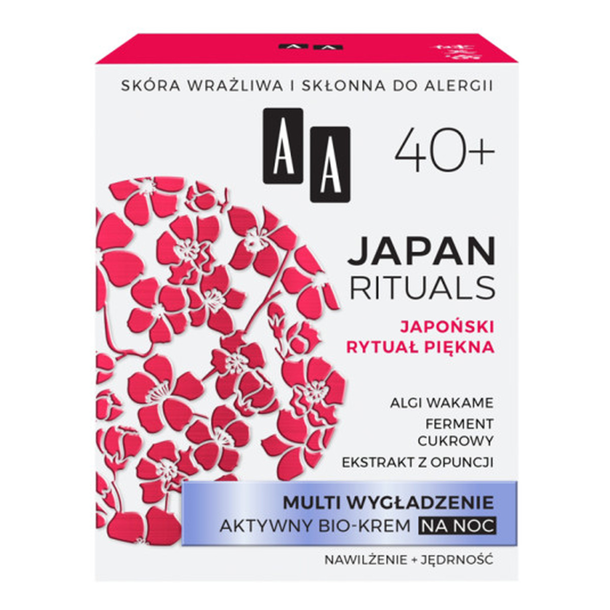 AA JAPAN RITUALS MULTI WYGŁADZENIE AKTYWNY BIO-KREM do twarzy NA NOC 40+ 50ml