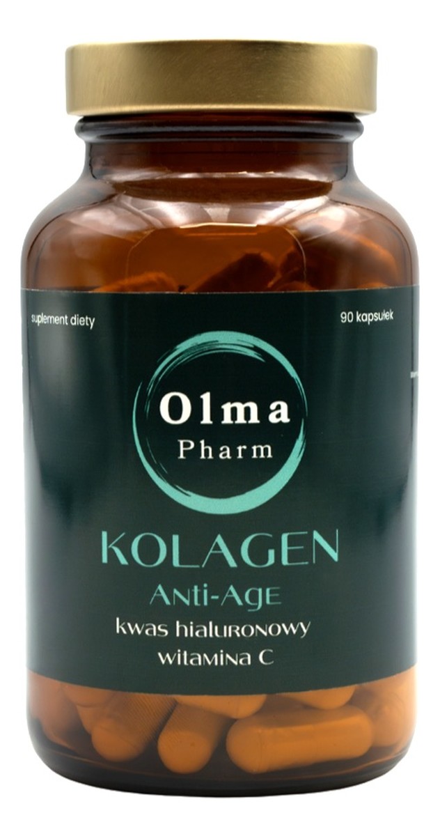 Kolagen anti-age kwas hialuronowy + witamina c suplement diety 90 kapsułek
