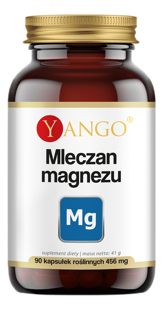 Mleczan magnezu 436 mg układ nerwowy, mięśnie i kości suplemnt diety 90 kapsułek