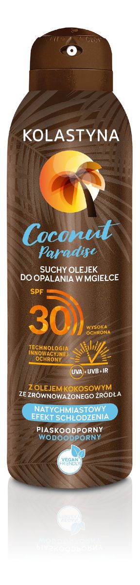 Suchy Olejek do opalania w mgiełce SPF30 - Coconut Paradise