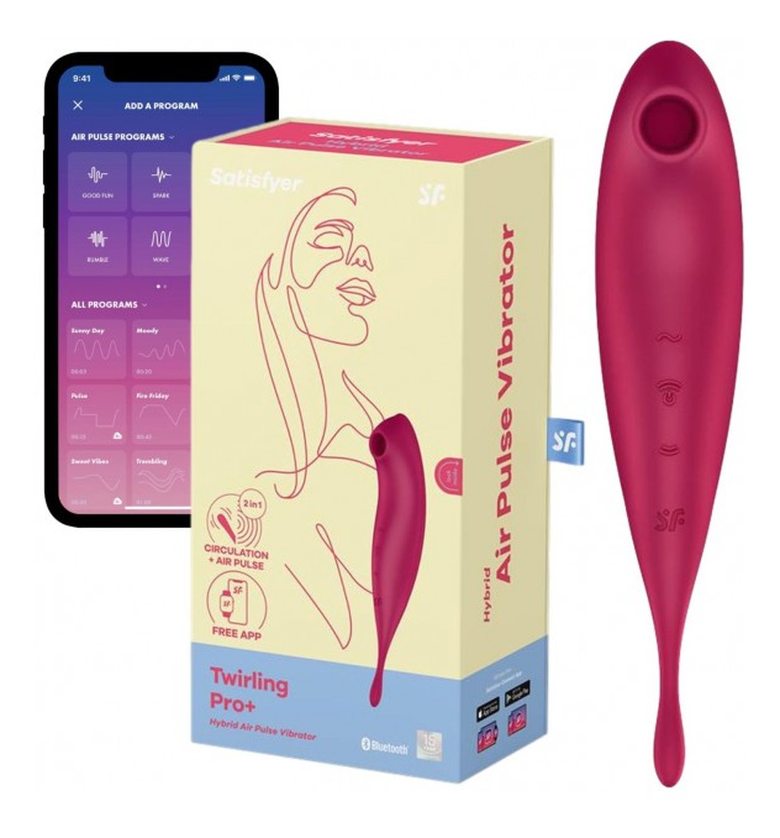 + wibrator pulsujący Dark Red