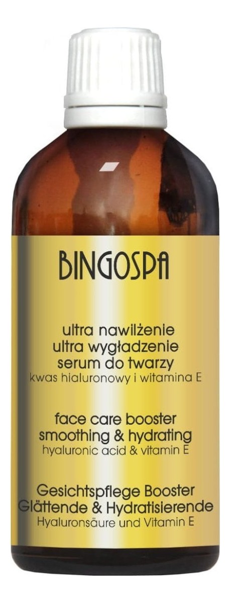 Face Care Smoothing Booster with Hyaluronic Acid & Vitamin E Gold Glycerin