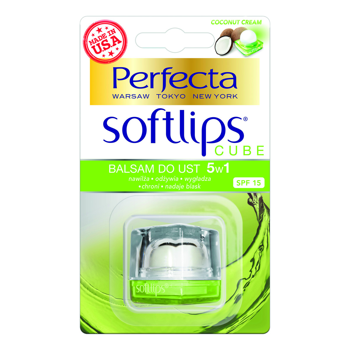 Perfecta Softlips Cube BALSAM DO UST 5w1 KOKOS