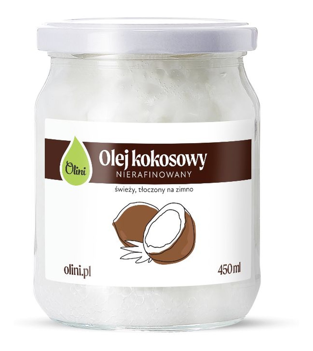 Olej kokosowy tłoczony na zimno nierafinowany