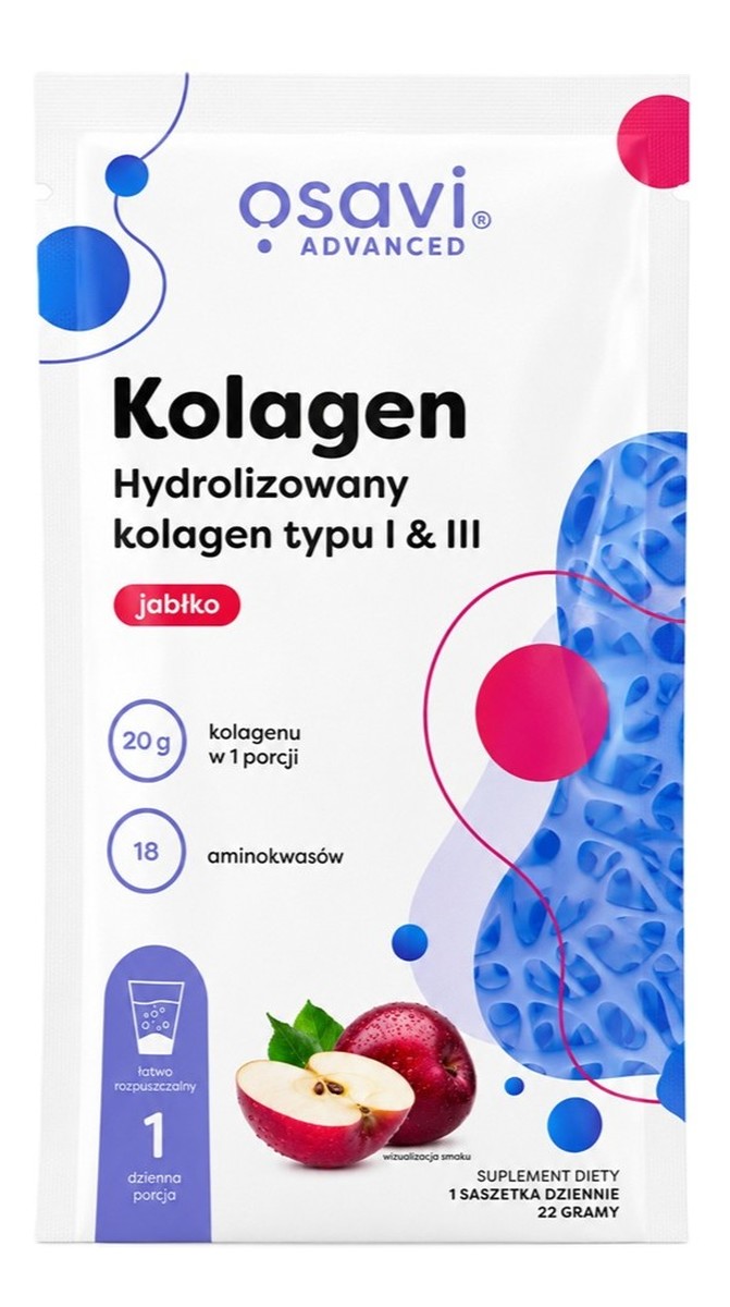Kolagen Hydrolizowany typu I & III suplement diety Jabłko