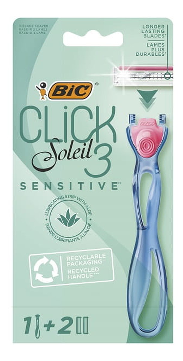 3 Click Sensitive Maszynka do golenia damska 1 szt + wymienne wkłady