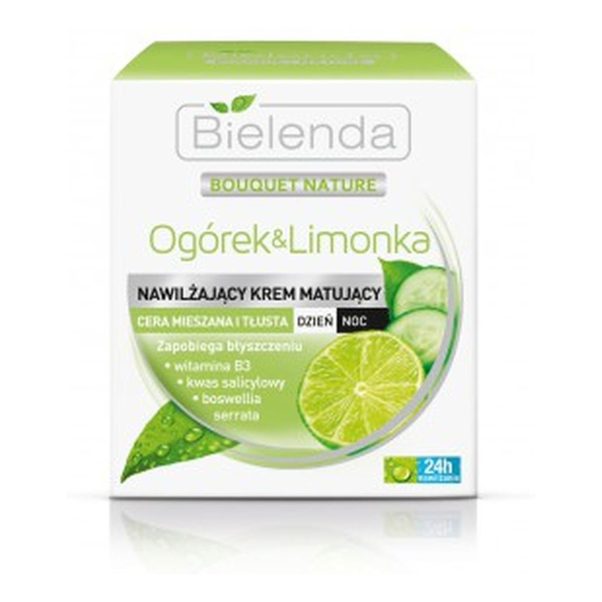 Bielenda Ogórek i Limonka Nawilżający Krem Matujący Na Dzień i Na Noc 50ml