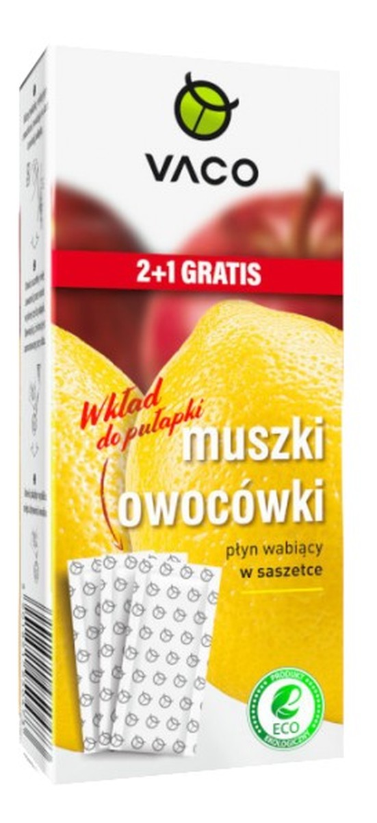 Eco wkład do pułapki na muszki owocówki-płyn wabiący w saszetce 1op.-3szt