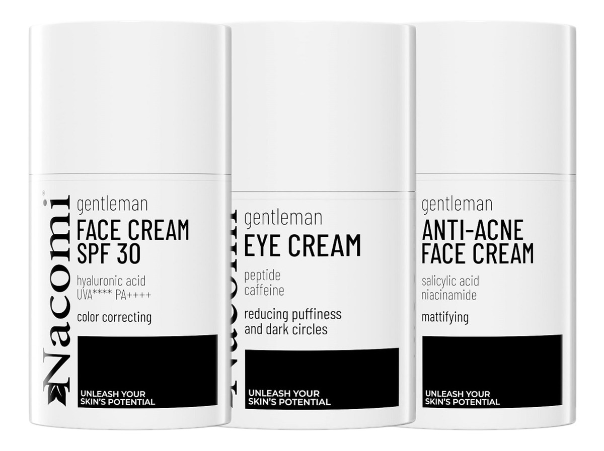 Krem matujący + Krem nawilżający spf 50 + Krem rozjaśniający pod oczy