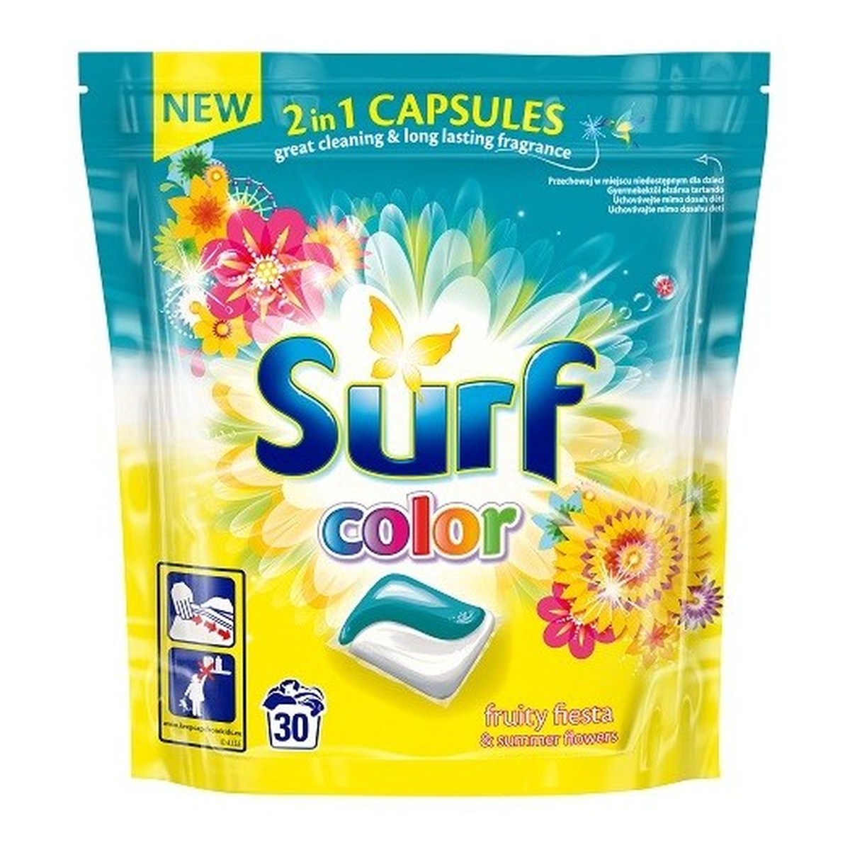 Surf Color Kapsułki do prania do koloru Fruity Fiesta & Summer Flowers 30szt 723g