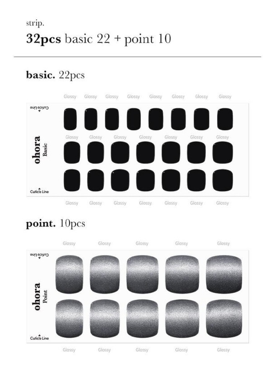 Lakier hybrydowy w naklejce Black hole - 30szt.