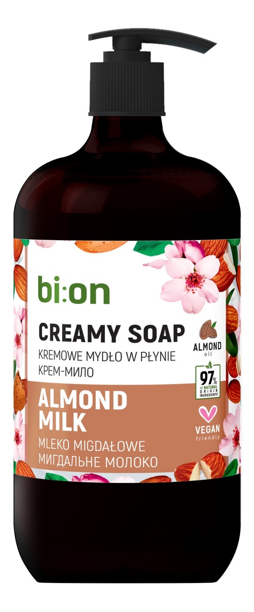 Kremowe mydło w płynie z pompką Migdałowe