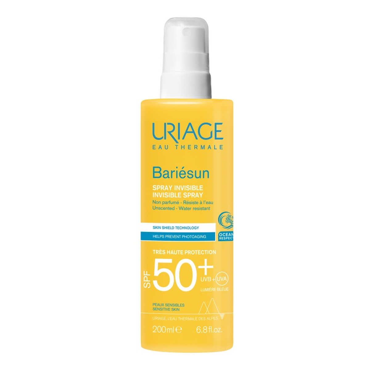 Uriage Bariesun invisible spray bezzapachowy spray przeciwsłoneczny spf50+ 200ml